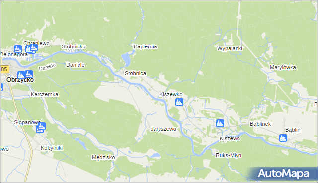 mapa Kiszewko, Kiszewko na mapie Targeo