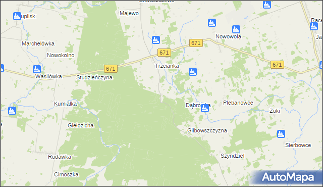 mapa Kładziewo, Kładziewo na mapie Targeo