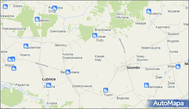 mapa Klasak Mały, Klasak Mały na mapie Targeo