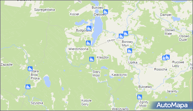 mapa Klasztor gmina Lipnica, Klasztor gmina Lipnica na mapie Targeo