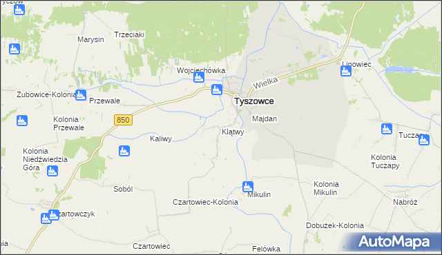 mapa Klątwy, Klątwy na mapie Targeo