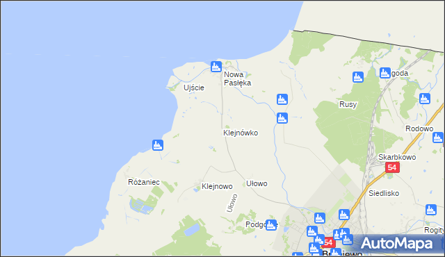 mapa Klejnówko, Klejnówko na mapie Targeo