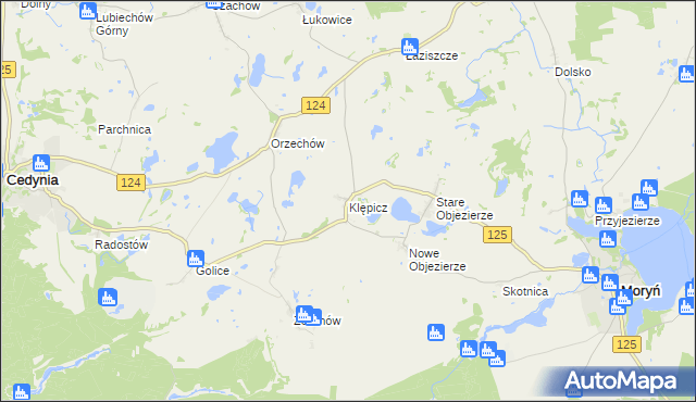 mapa Klępicz, Klępicz na mapie Targeo