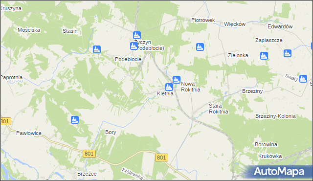 mapa Kletnia gmina Stężyca, Kletnia gmina Stężyca na mapie Targeo