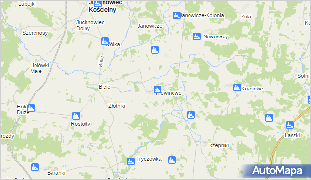 mapa Klewinowo, Klewinowo na mapie Targeo