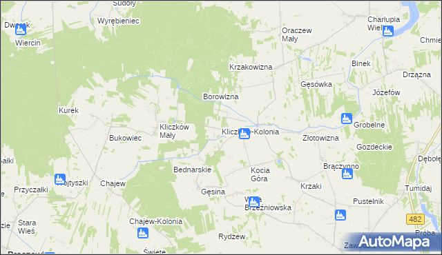 mapa Kliczków-Kolonia, Kliczków-Kolonia na mapie Targeo