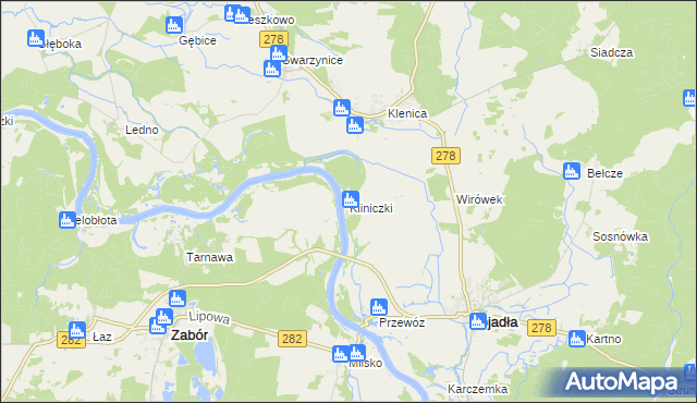 mapa Kliniczki, Kliniczki na mapie Targeo