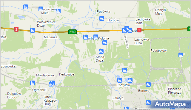 mapa Kłoda Duża, Kłoda Duża na mapie Targeo