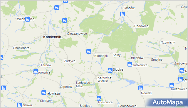 mapa Kłodobok, Kłodobok na mapie Targeo