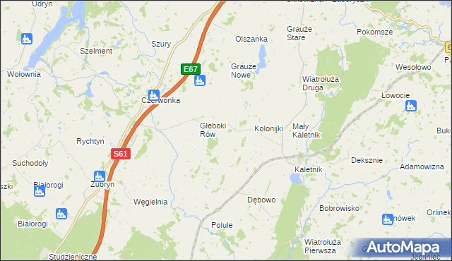 mapa Klonorejść, Klonorejść na mapie Targeo