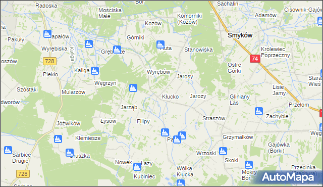 mapa Kłucko, Kłucko na mapie Targeo