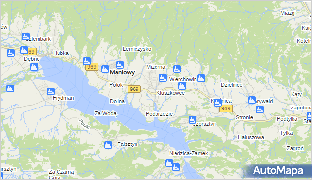 mapa Kluszkowce, Kluszkowce na mapie Targeo