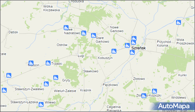 mapa Kobuszyn, Kobuszyn na mapie Targeo