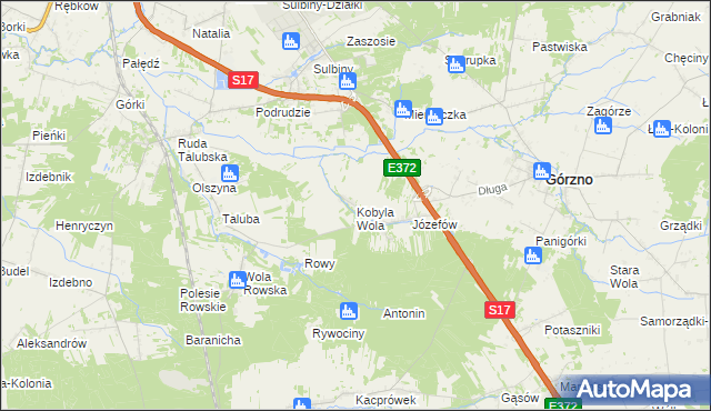 mapa Kobyla Wola, Kobyla Wola na mapie Targeo