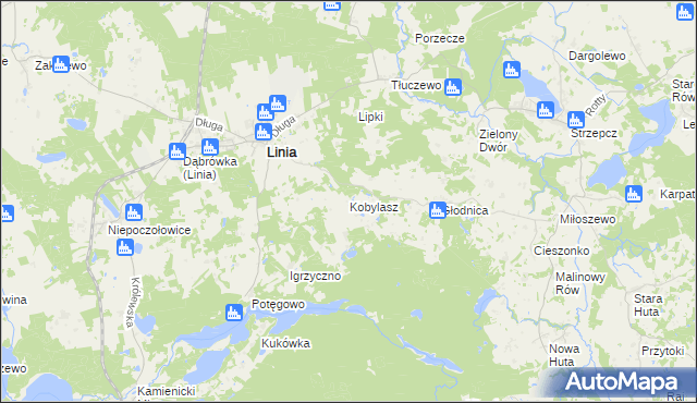 mapa Kobylasz, Kobylasz na mapie Targeo