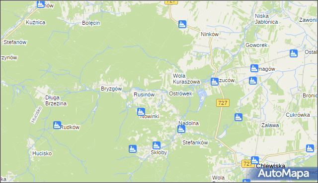 mapa Kochanów gmina Borkowice, Kochanów gmina Borkowice na mapie Targeo