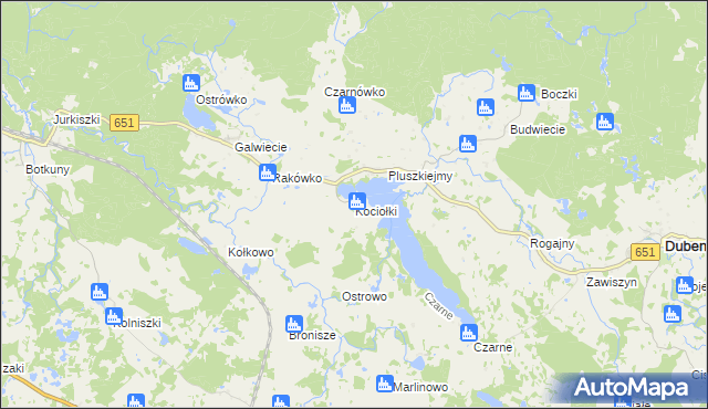 mapa Kociołki gmina Dubeninki, Kociołki gmina Dubeninki na mapie Targeo