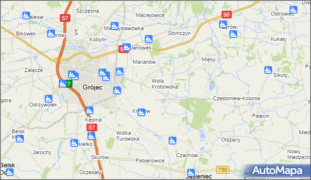 mapa Kociszew gmina Grójec, Kociszew gmina Grójec na mapie Targeo