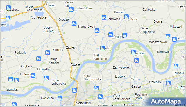 mapa Kółko Żabieckie, Kółko Żabieckie na mapie Targeo