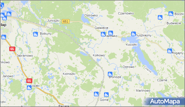 mapa Kołkowo, Kołkowo na mapie Targeo