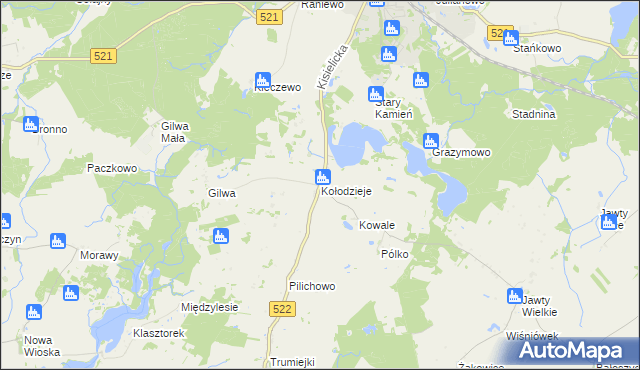 mapa Kołodzieje gmina Prabuty, Kołodzieje gmina Prabuty na mapie Targeo
