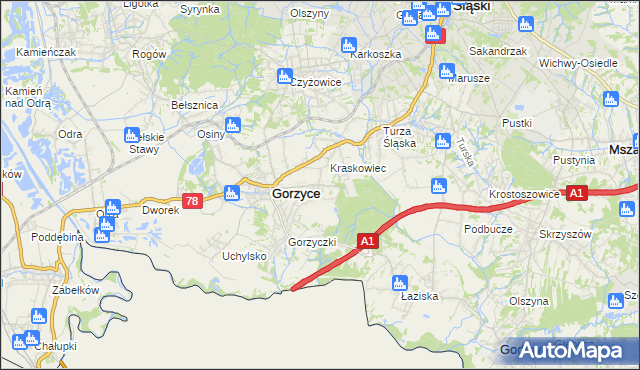 mapa Kolonia Fryderyka, Kolonia Fryderyka na mapie Targeo