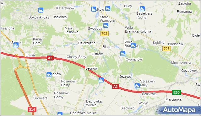 mapa Kolonia Głowa, Kolonia Głowa na mapie Targeo