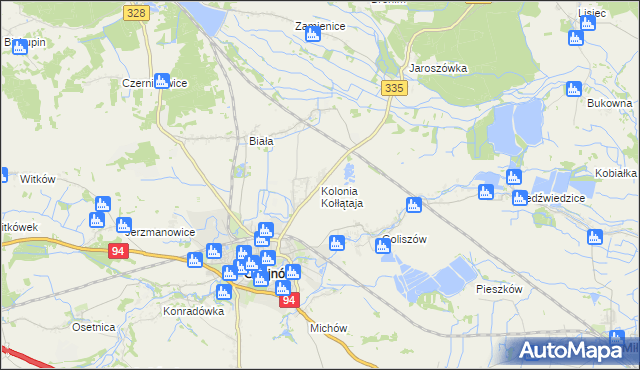 mapa Kolonia Kołłątaja, Kolonia Kołłątaja na mapie Targeo