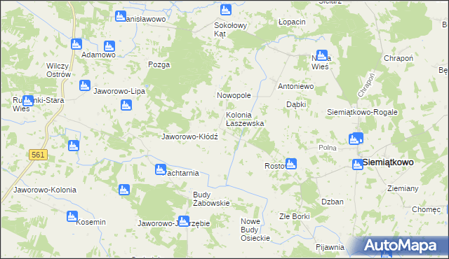 mapa Kolonia Siemiątkowska, Kolonia Siemiątkowska na mapie Targeo