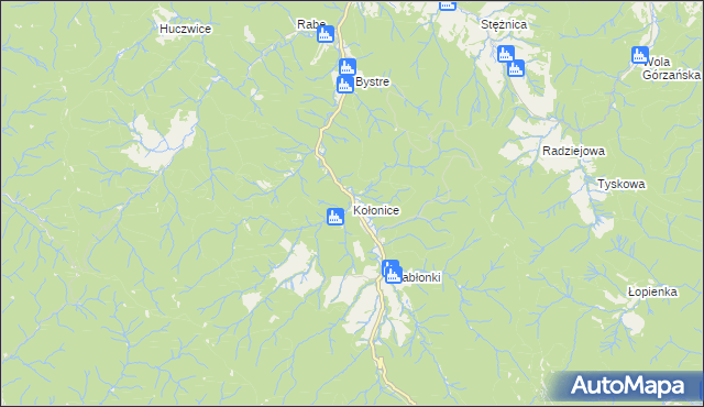 mapa Kołonice, Kołonice na mapie Targeo