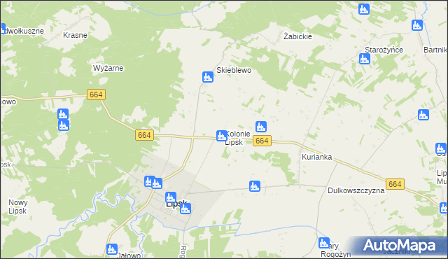 mapa Kolonie Lipsk, Kolonie Lipsk na mapie Targeo