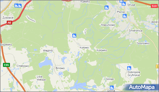 mapa Kołowo, Kołowo na mapie Targeo