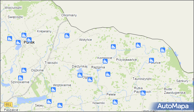 mapa Kompocie, Kompocie na mapie Targeo