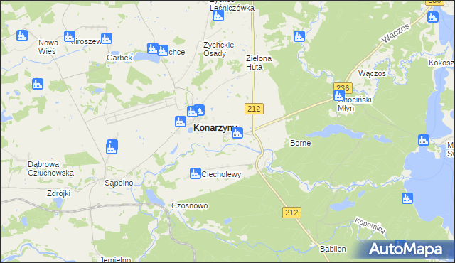 mapa Konarzynki, Konarzynki na mapie Targeo