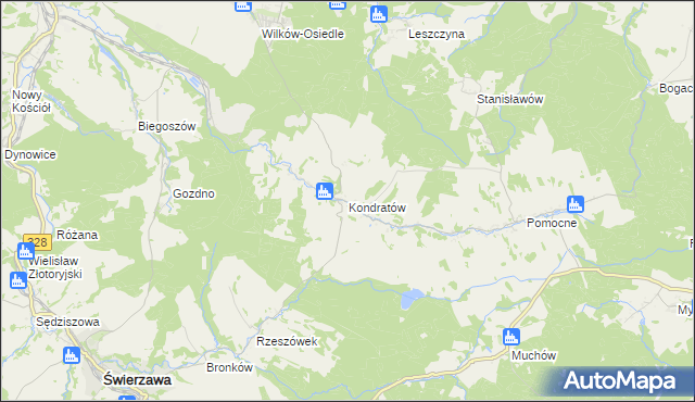 mapa Kondratów, Kondratów na mapie Targeo