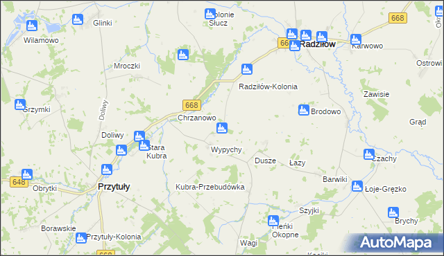 mapa Konopki gmina Radziłów, Konopki gmina Radziłów na mapie Targeo