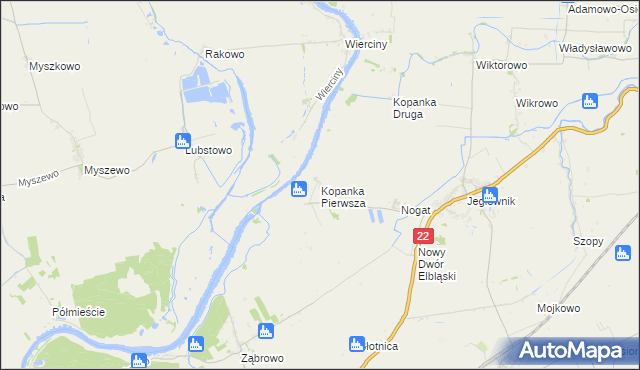 mapa Kopanka Pierwsza, Kopanka Pierwsza na mapie Targeo