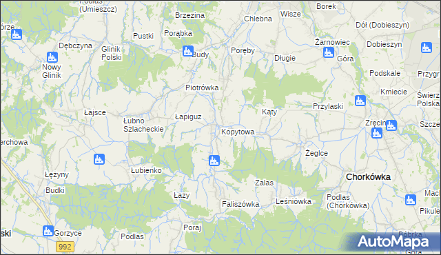 mapa Kopytowa, Kopytowa na mapie Targeo