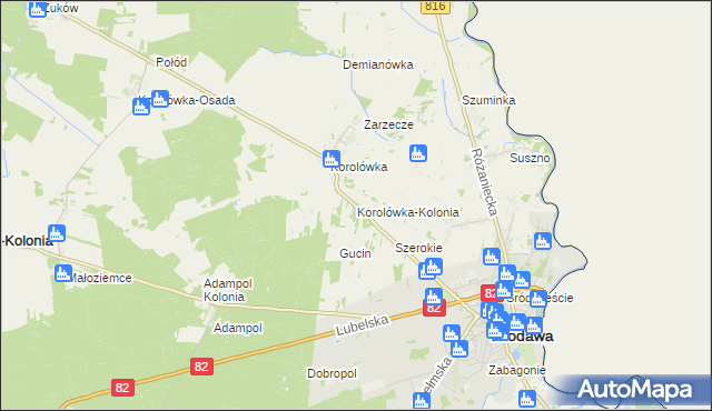 mapa Korolówka-Kolonia, Korolówka-Kolonia na mapie Targeo