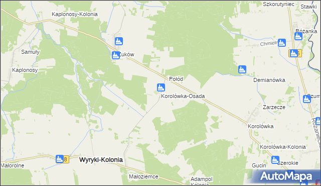 mapa Korolówka-Osada, Korolówka-Osada na mapie Targeo