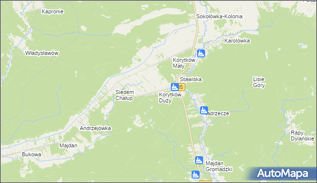 mapa Korytków Duży, Korytków Duży na mapie Targeo