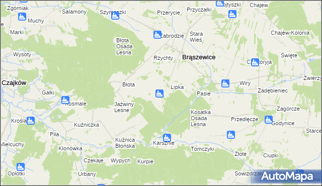 mapa Kosatka, Kosatka na mapie Targeo