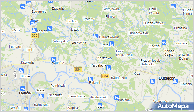 mapa Kosztowa, Kosztowa na mapie Targeo