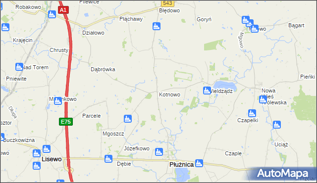 mapa Kotnowo, Kotnowo na mapie Targeo