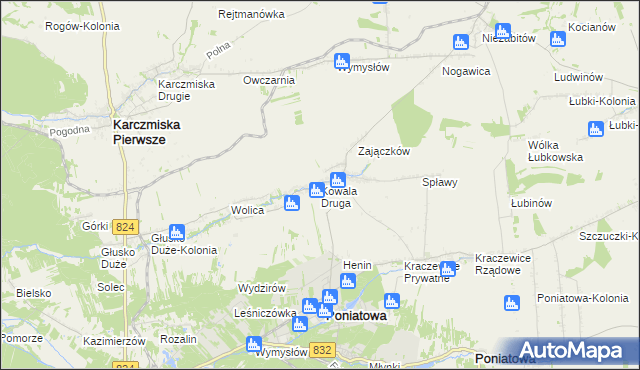 mapa Kowala Druga, Kowala Druga na mapie Targeo