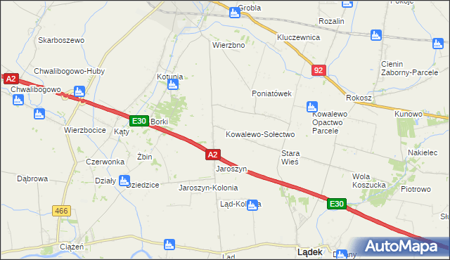 mapa Kowalewo-Sołectwo, Kowalewo-Sołectwo na mapie Targeo