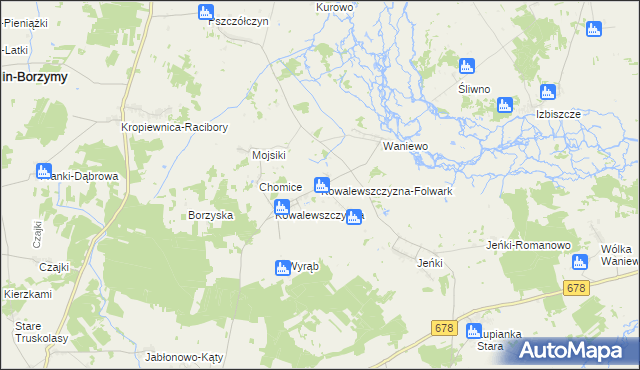 mapa Kowalewszczyzna-Folwark, Kowalewszczyzna-Folwark na mapie Targeo