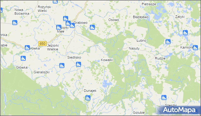 mapa Kowalki gmina Gołdap, Kowalki gmina Gołdap na mapie Targeo