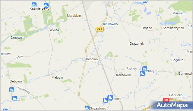 mapa Kozia Góra Krajeńska, Kozia Góra Krajeńska na mapie Targeo