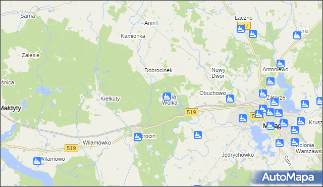 mapa Kozia Wólka, Kozia Wólka na mapie Targeo